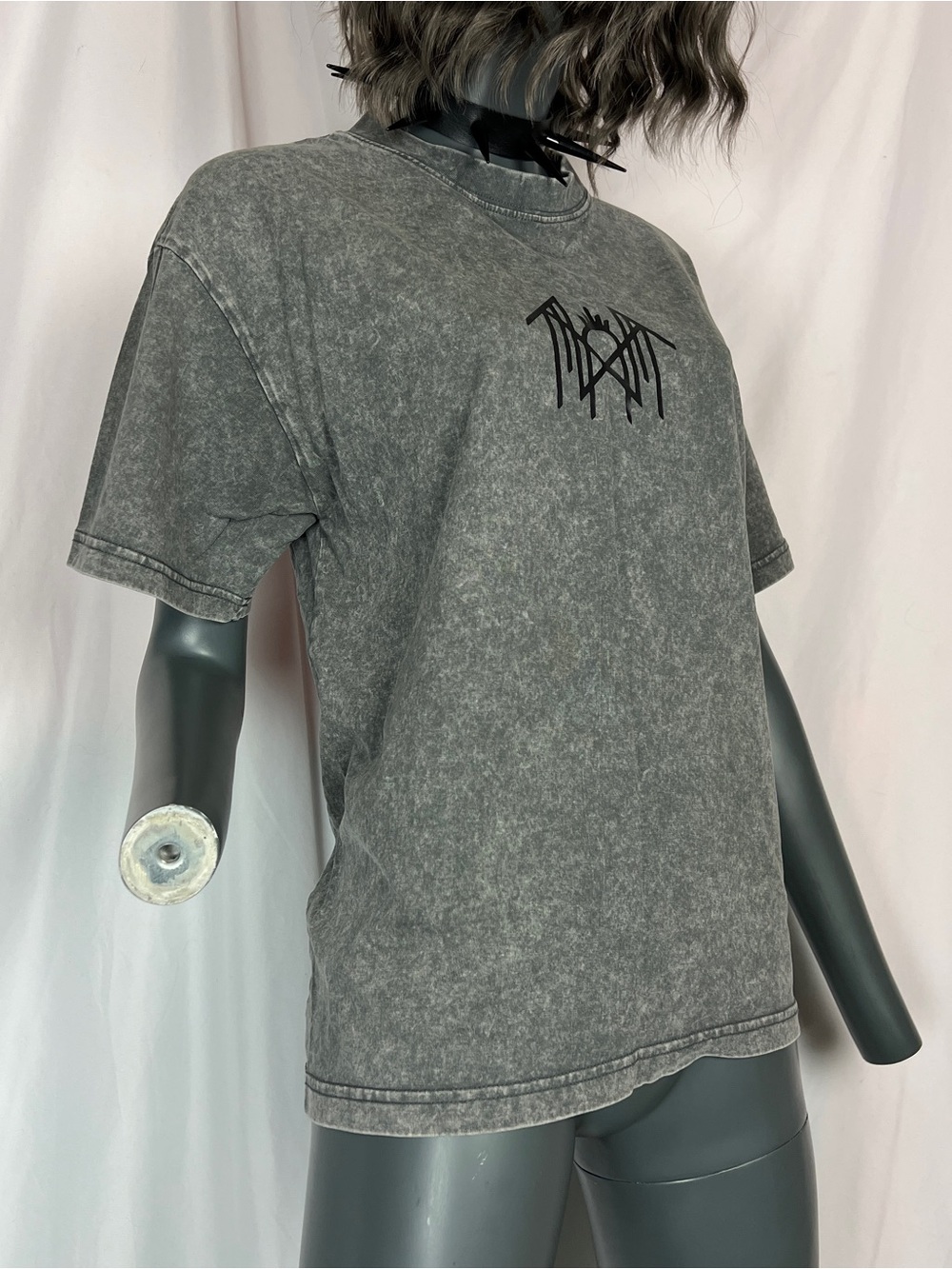 Sleep Token Space Dye Grey Wash Sundowning Runes & Flowers T-Shirt